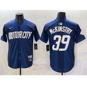 Mens Youths Kids Zach McKinstry Navy Stitched Jersey